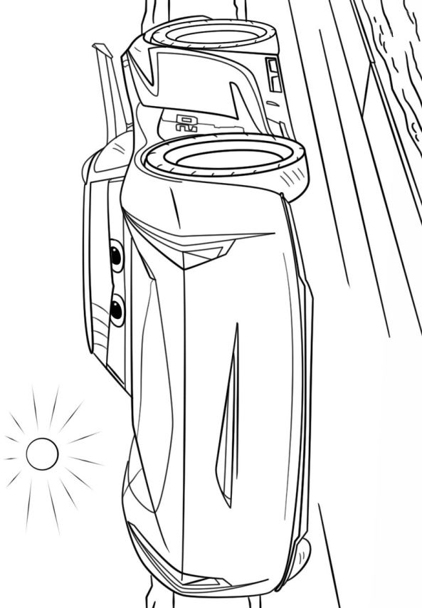 Jackson Storm 20 Pages Coloring Sketch Coloring Page